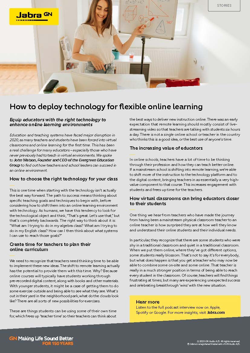 How to deploy technology to support flexible learning
